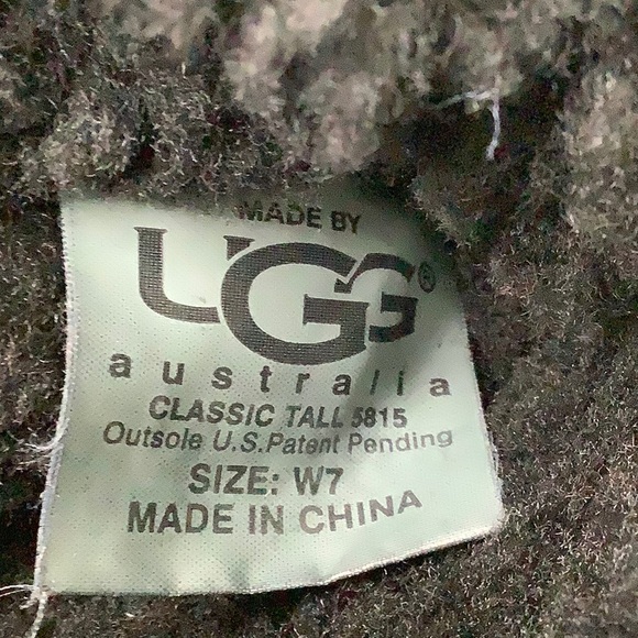 UGG Classic tall black leather boot size 7 EUC - Picture 11 of 15